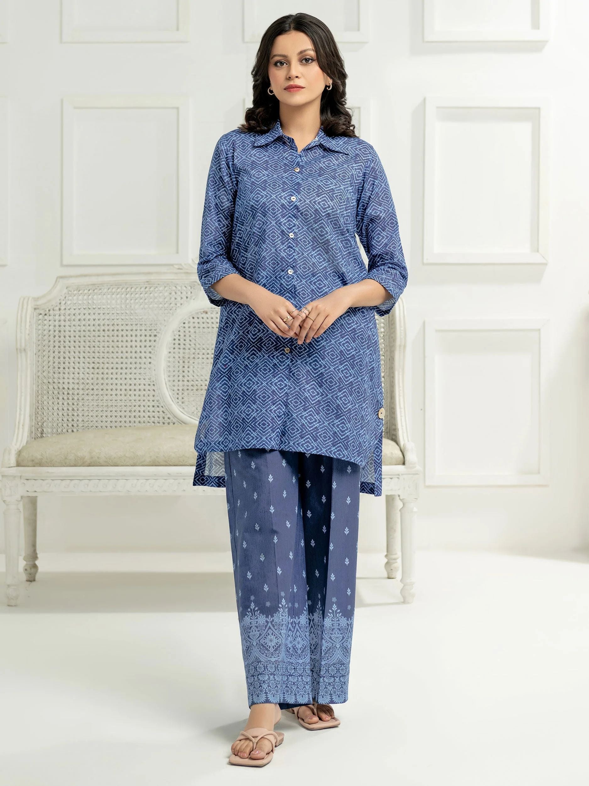 2pc Ready to Wear Dress by Limelight U2574-Blue