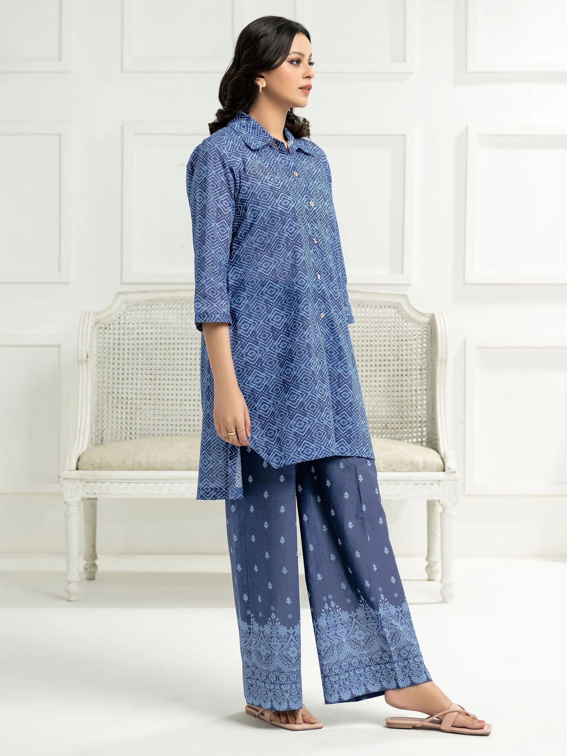 2pc Ready to Wear Dress by Limelight U2574-Blue