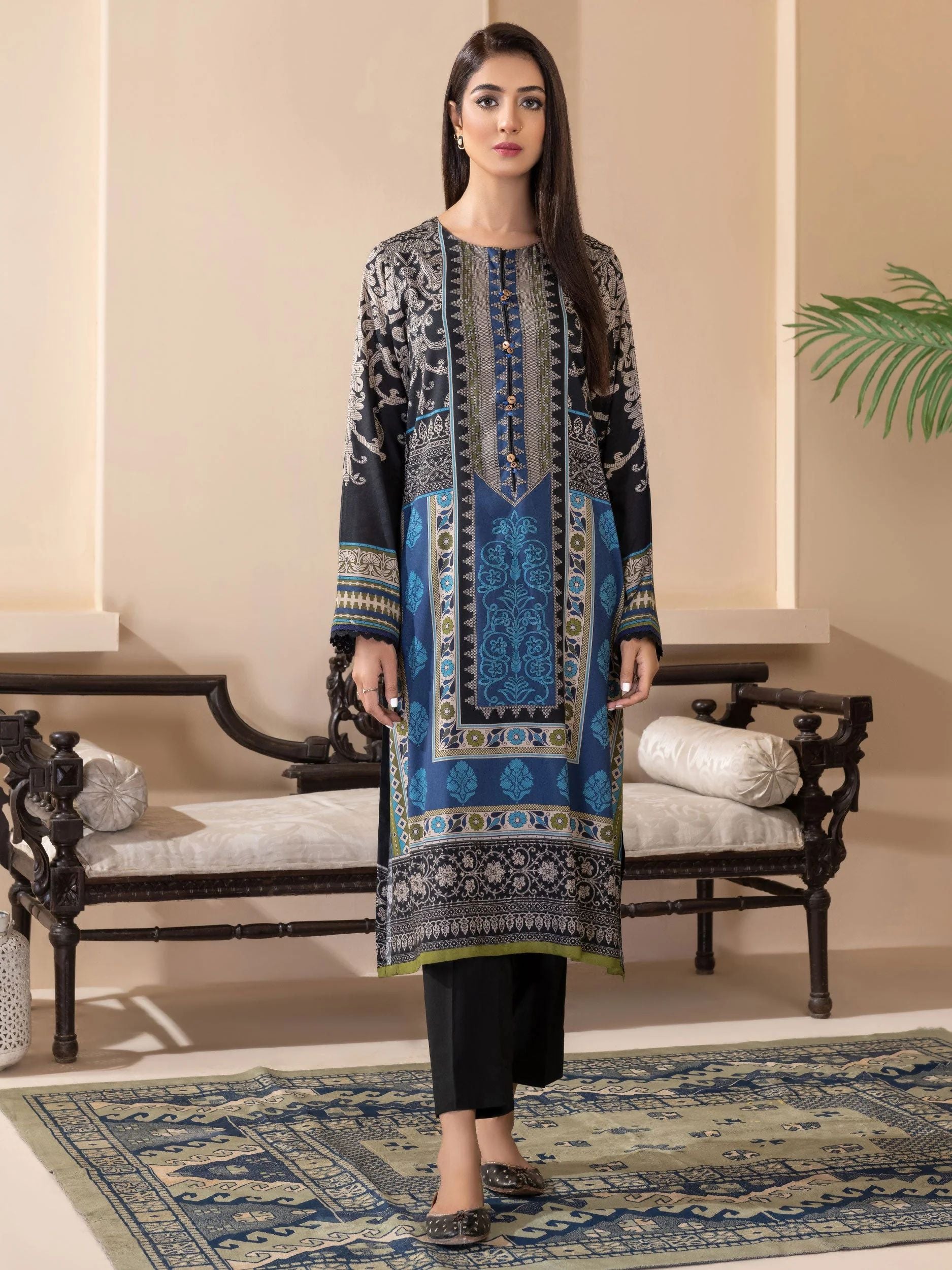 2pc Ready to Wear Dress by Limelight U2762-Black