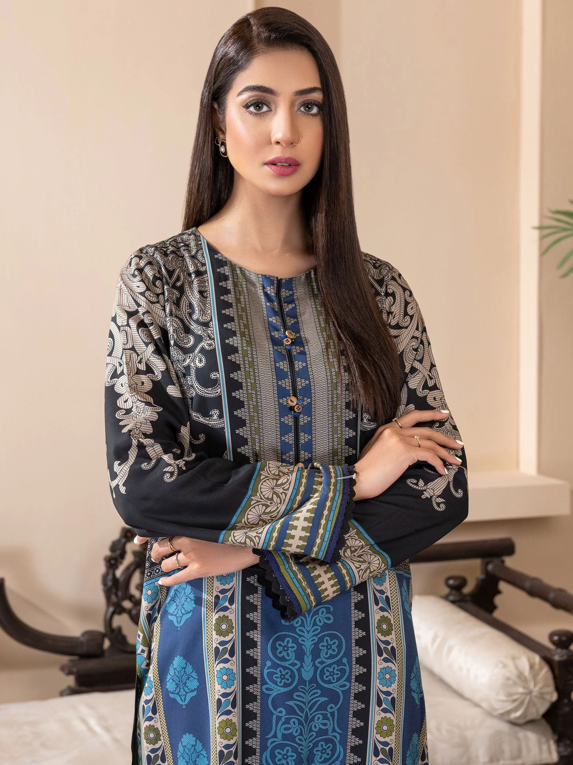 2pc Ready to Wear Dress by Limelight U2762-Black