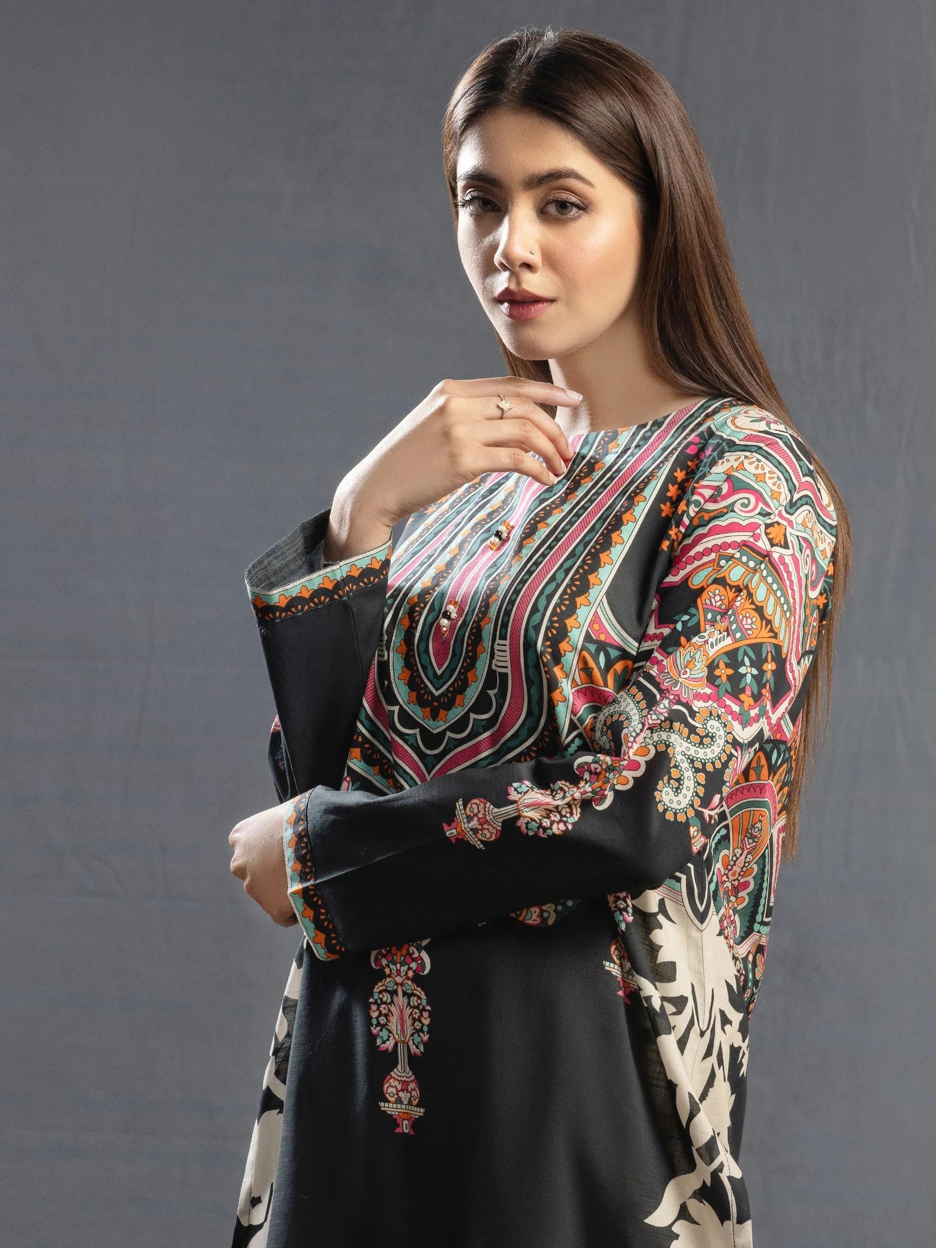 2pc Ready to Wear Dress by Limelight U2763-Black