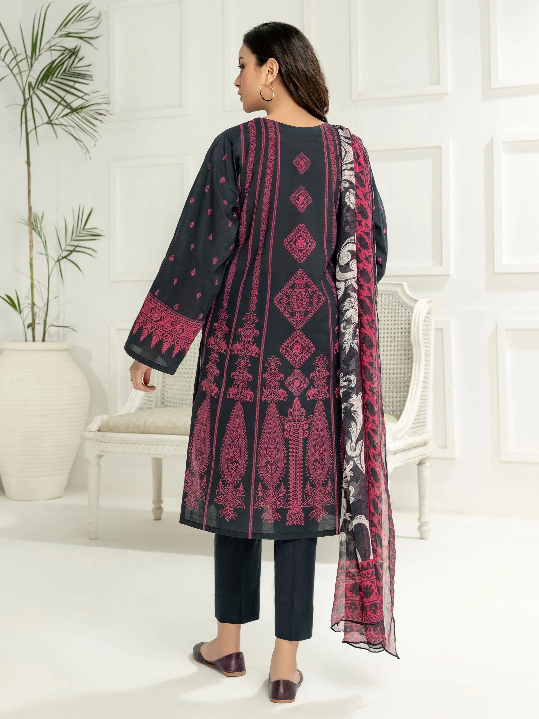 3pc Ready to Wear Dress by Limelight U2773-Black