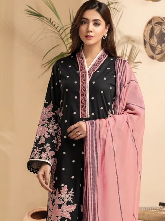3pc Ready to Wear Dress by Limelight U2777-Black