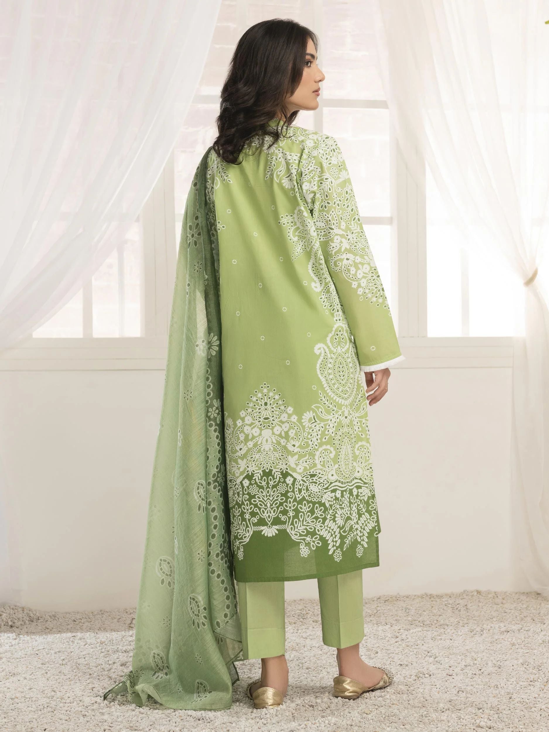 3pc Ready to Wear Dress by Limelight U2778-Green