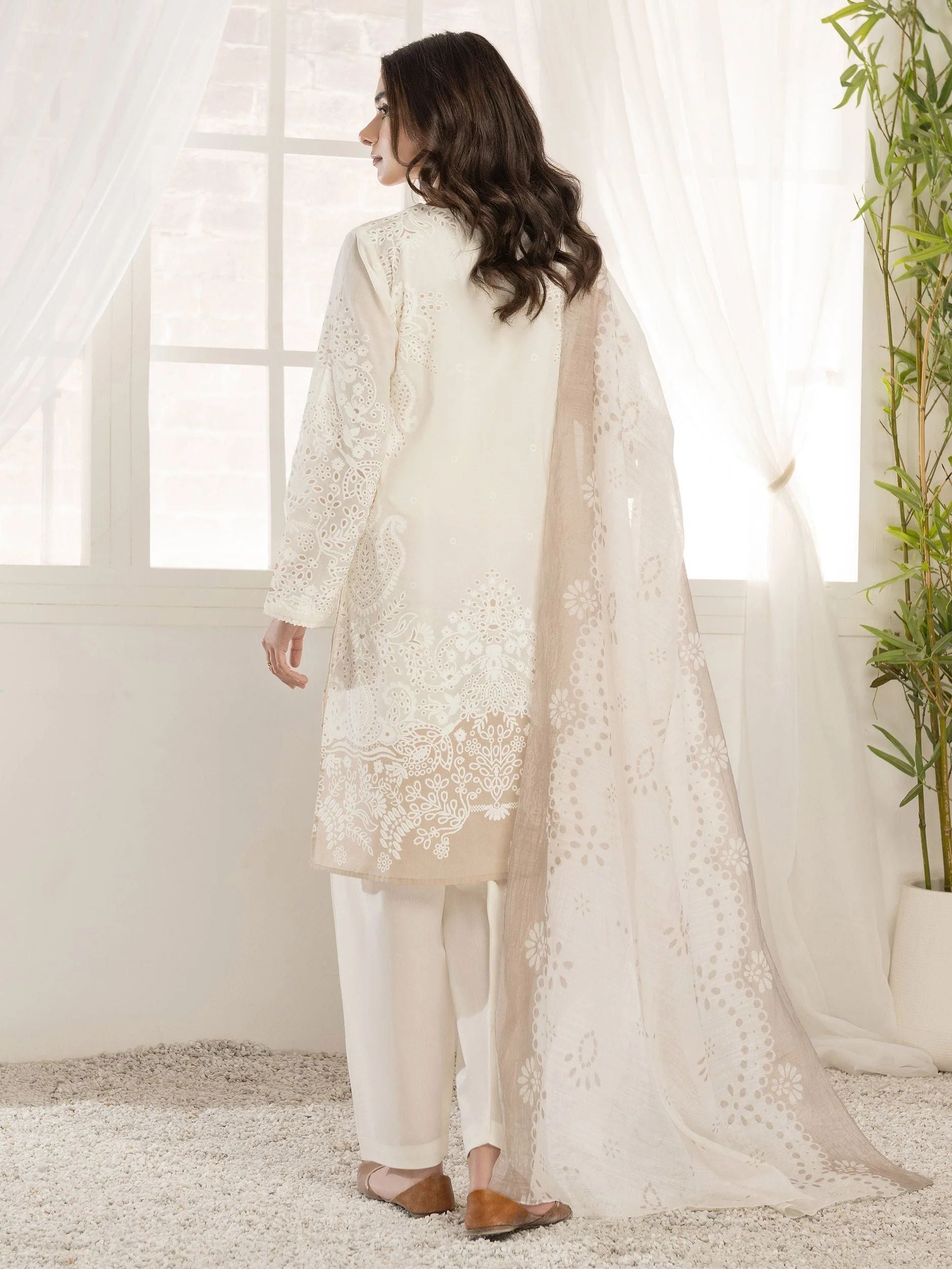 3pc Ready to Wear Dress by Limelight U2778-White