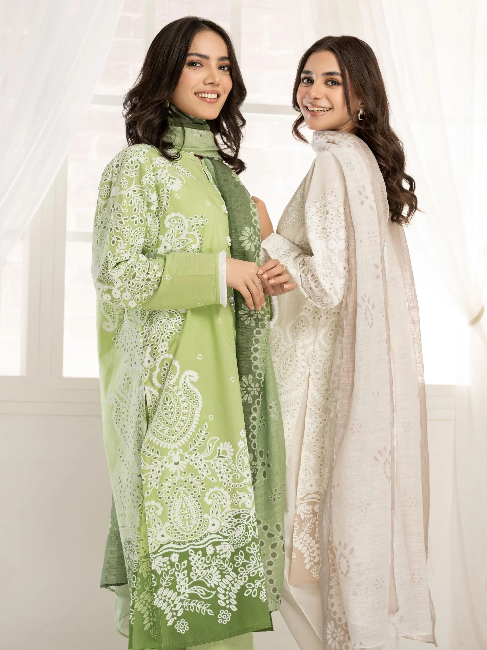 3pc Ready to Wear Dress by Limelight U2778-White