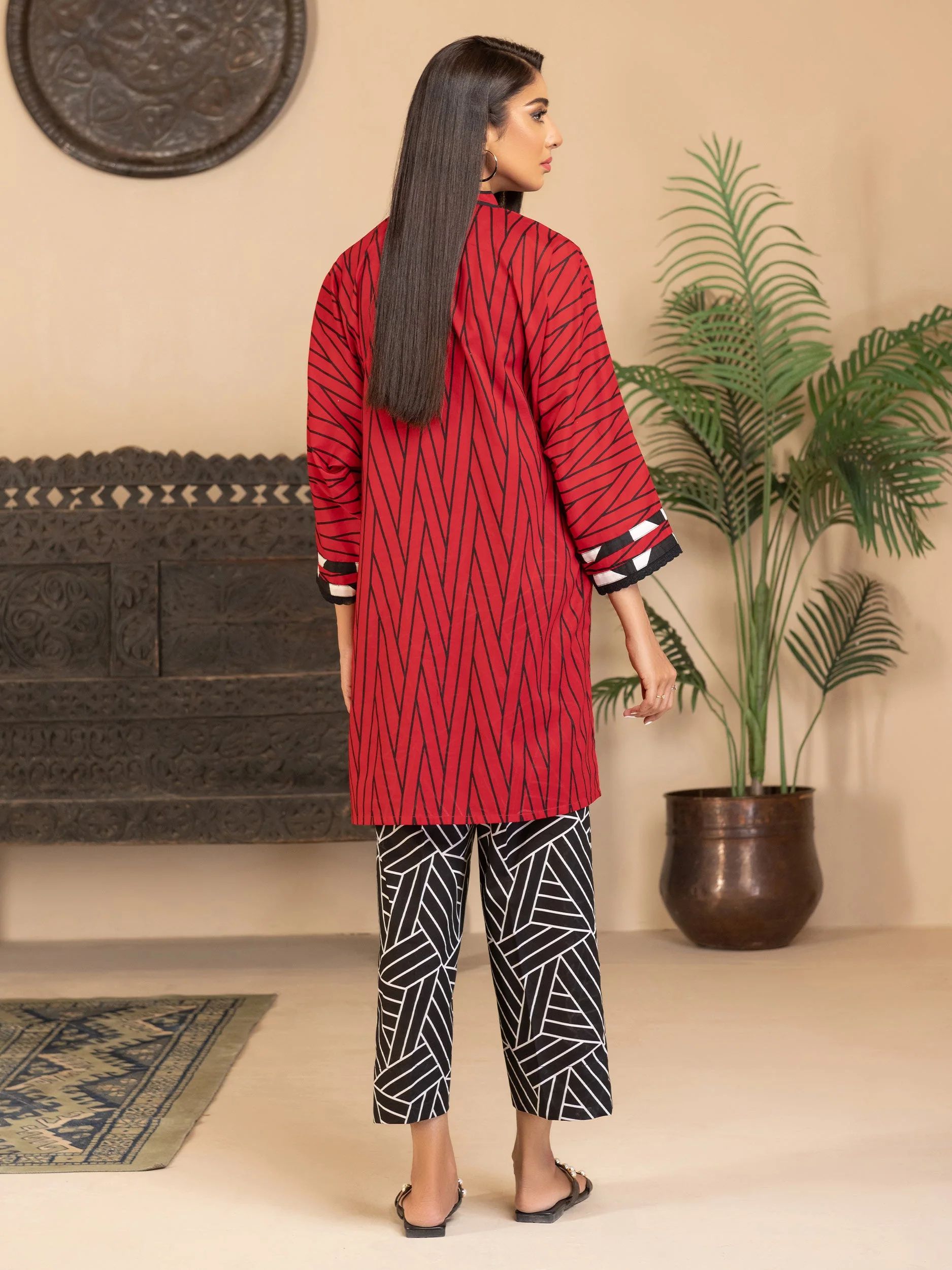 2pc Ready to Wear Dress by Limelight U2784-Red