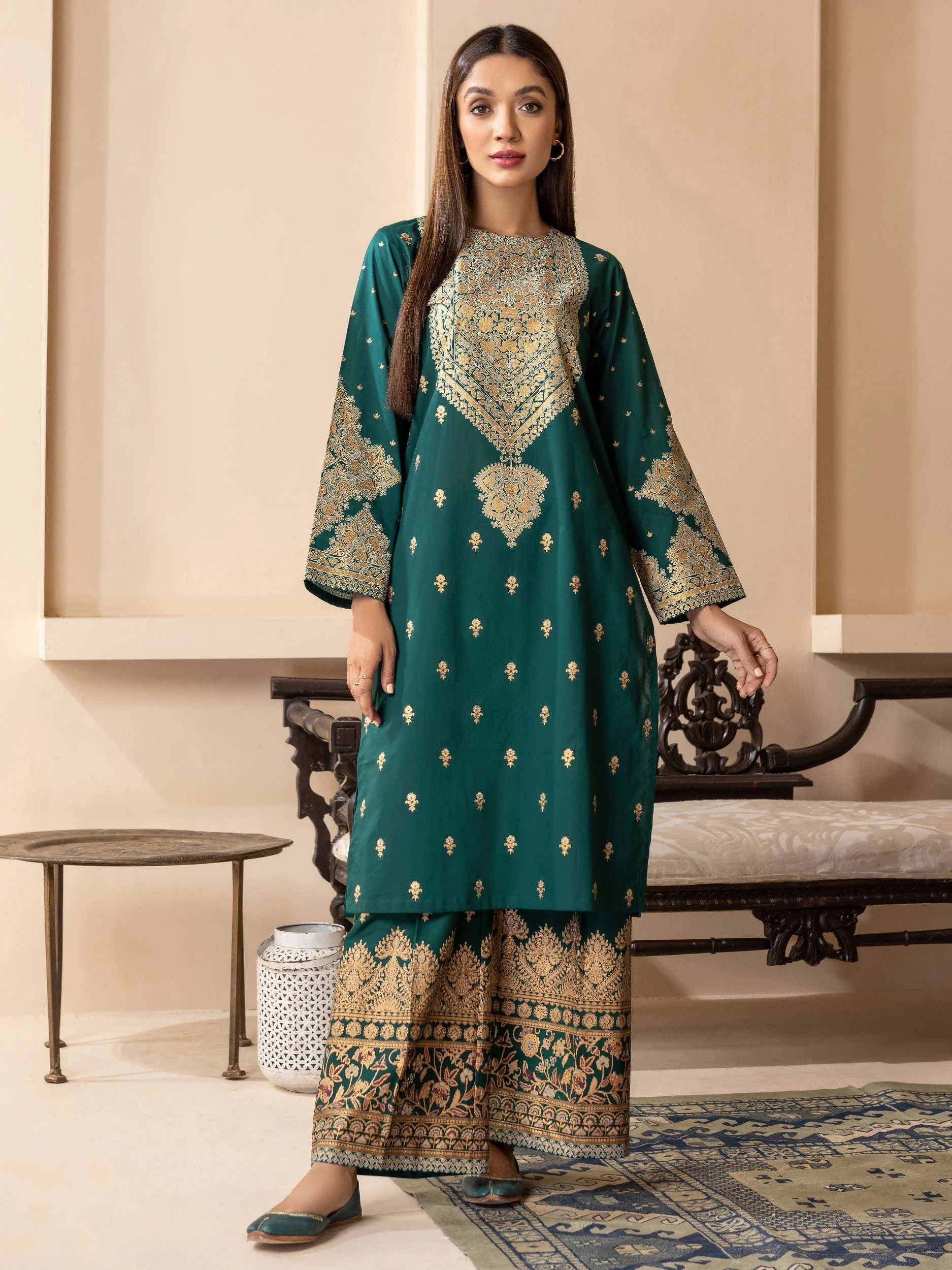 2pc Ready to Wear Dress by Limelight U2787-Green