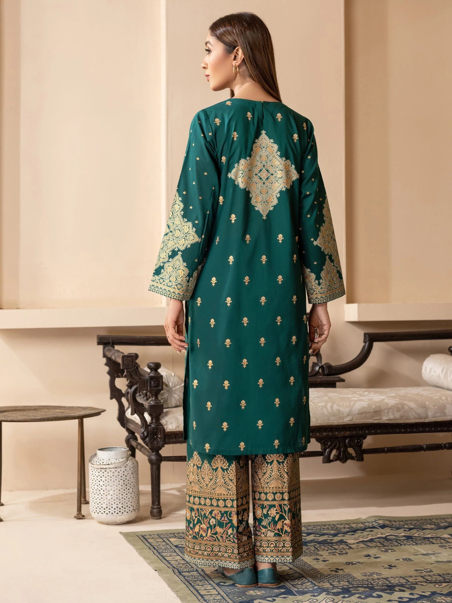 2pc Ready to Wear Dress by Limelight U2787-Green