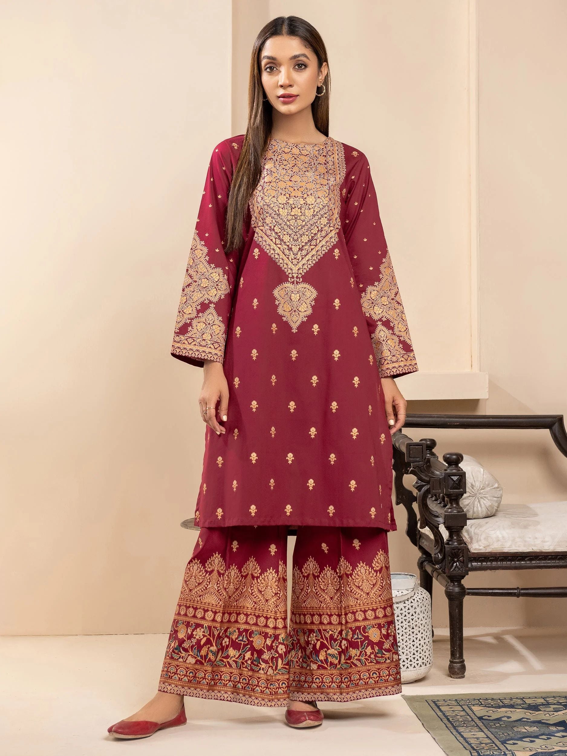 2pc Ready to Wear Dress by Limelight U2787-Red