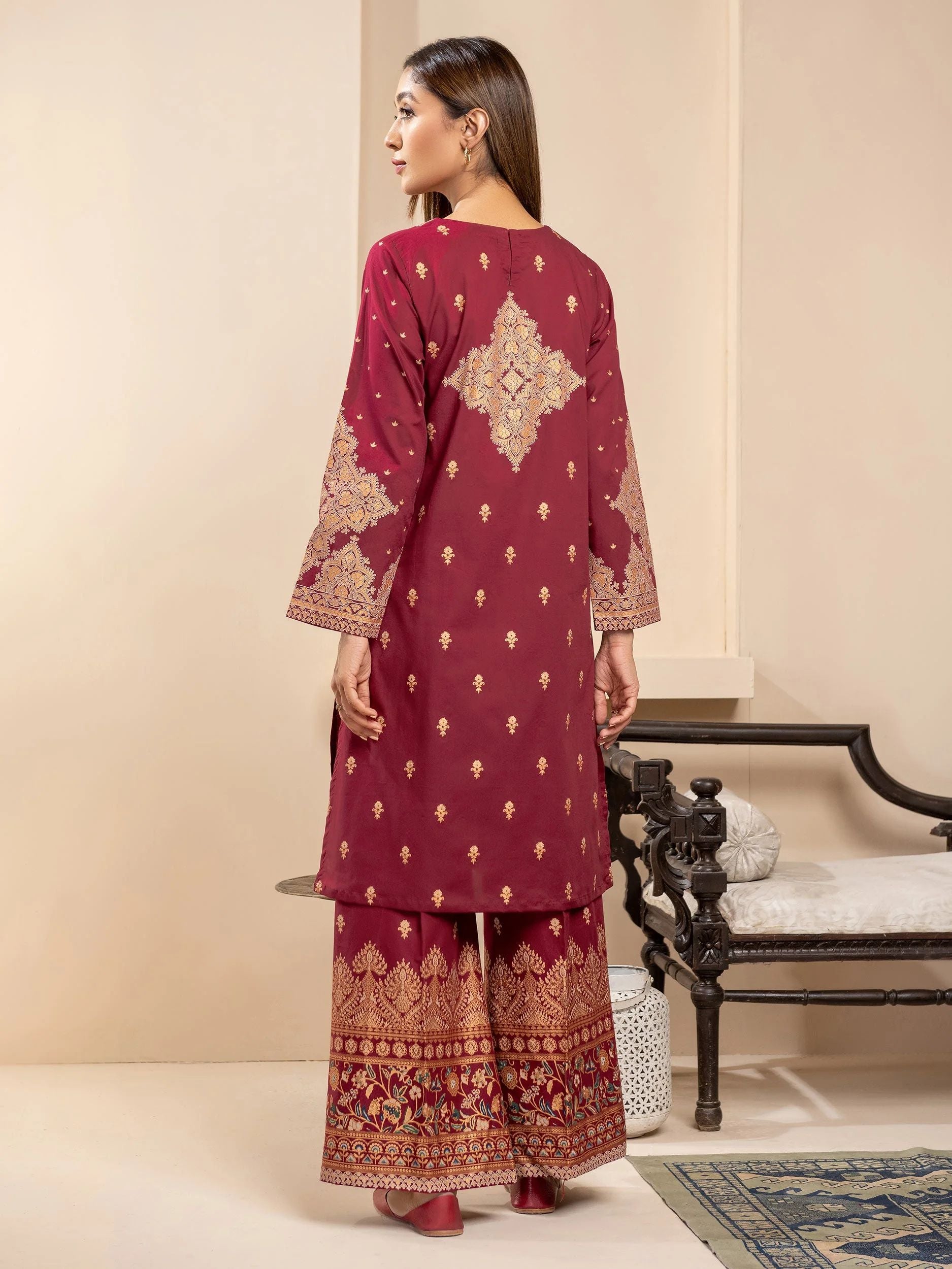2pc Ready to Wear Dress by Limelight U2787-Red