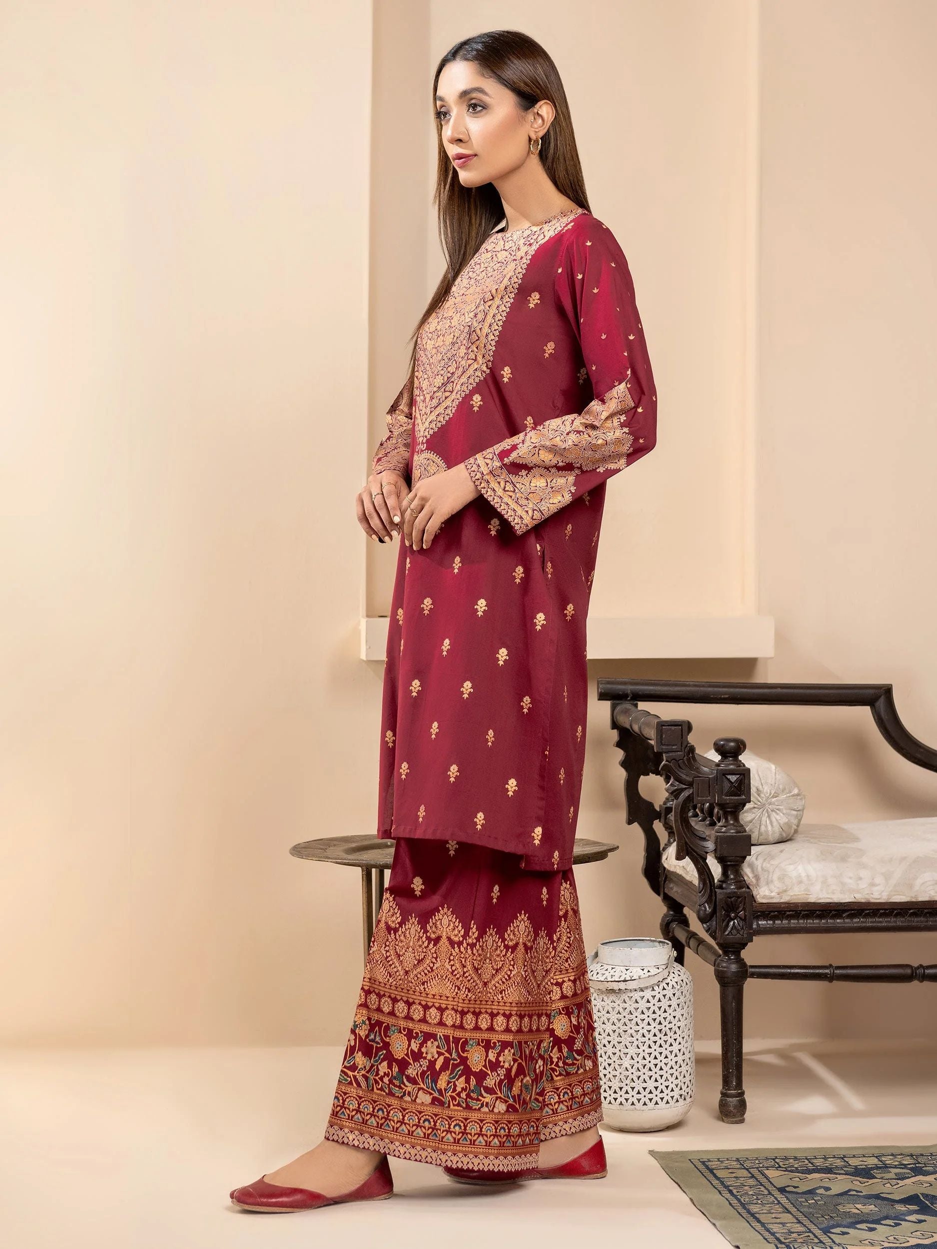 2pc Ready to Wear Dress by Limelight U2787-Red