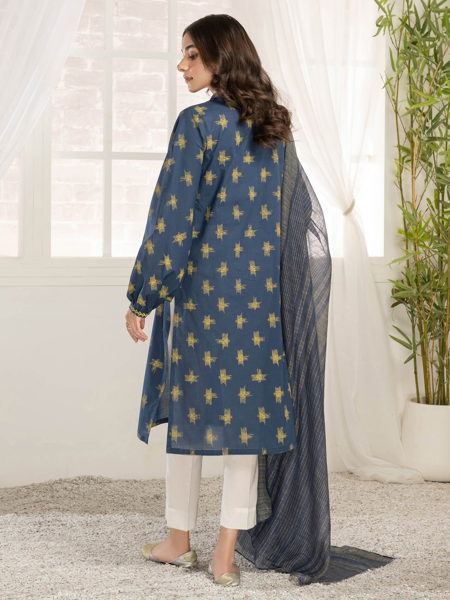 3pc Ready to Wear Dress by Limelight  U2789-Navy Blue