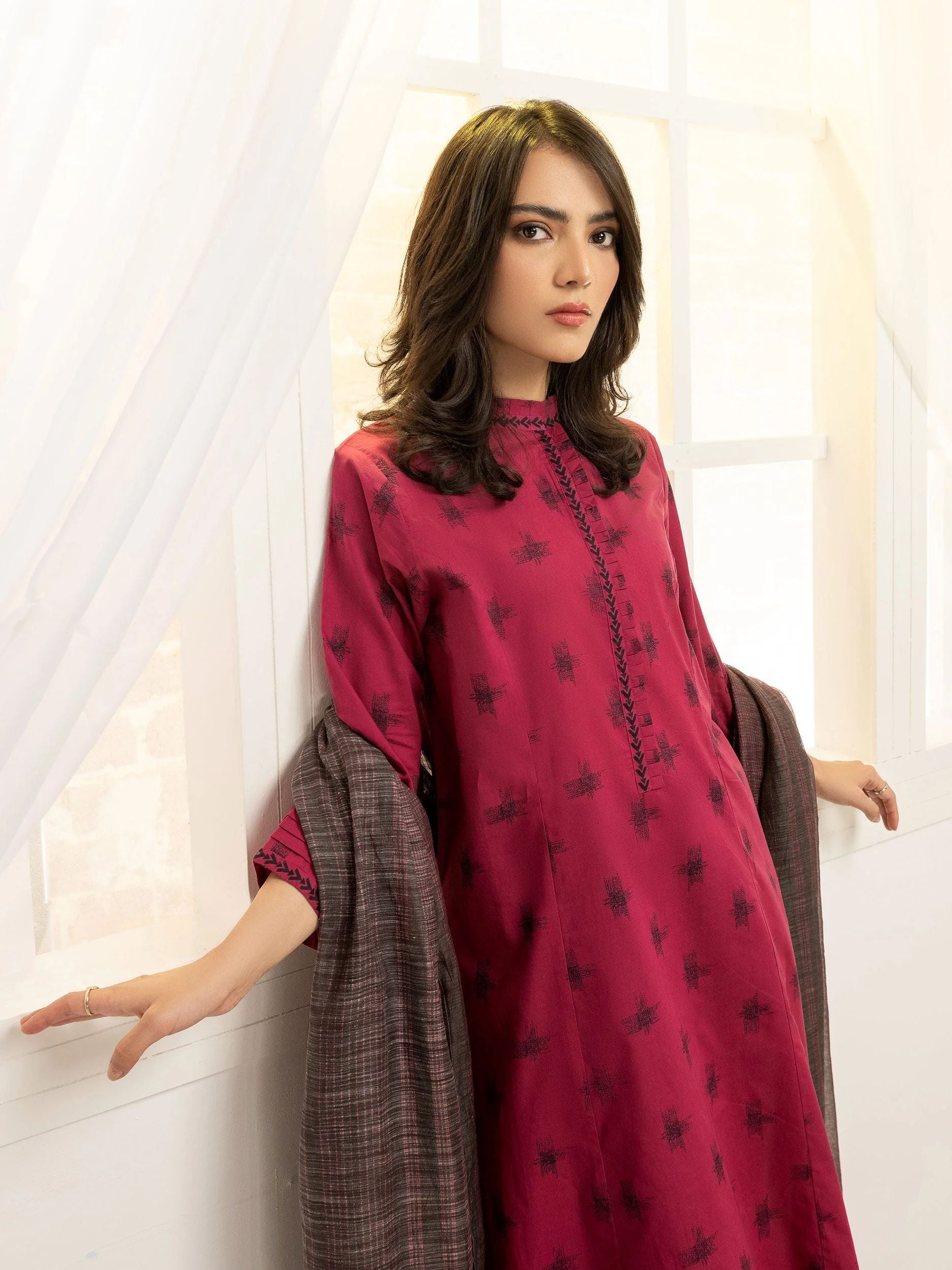 3pc Ready to Wear Dress by Limelight  U2789-Plum