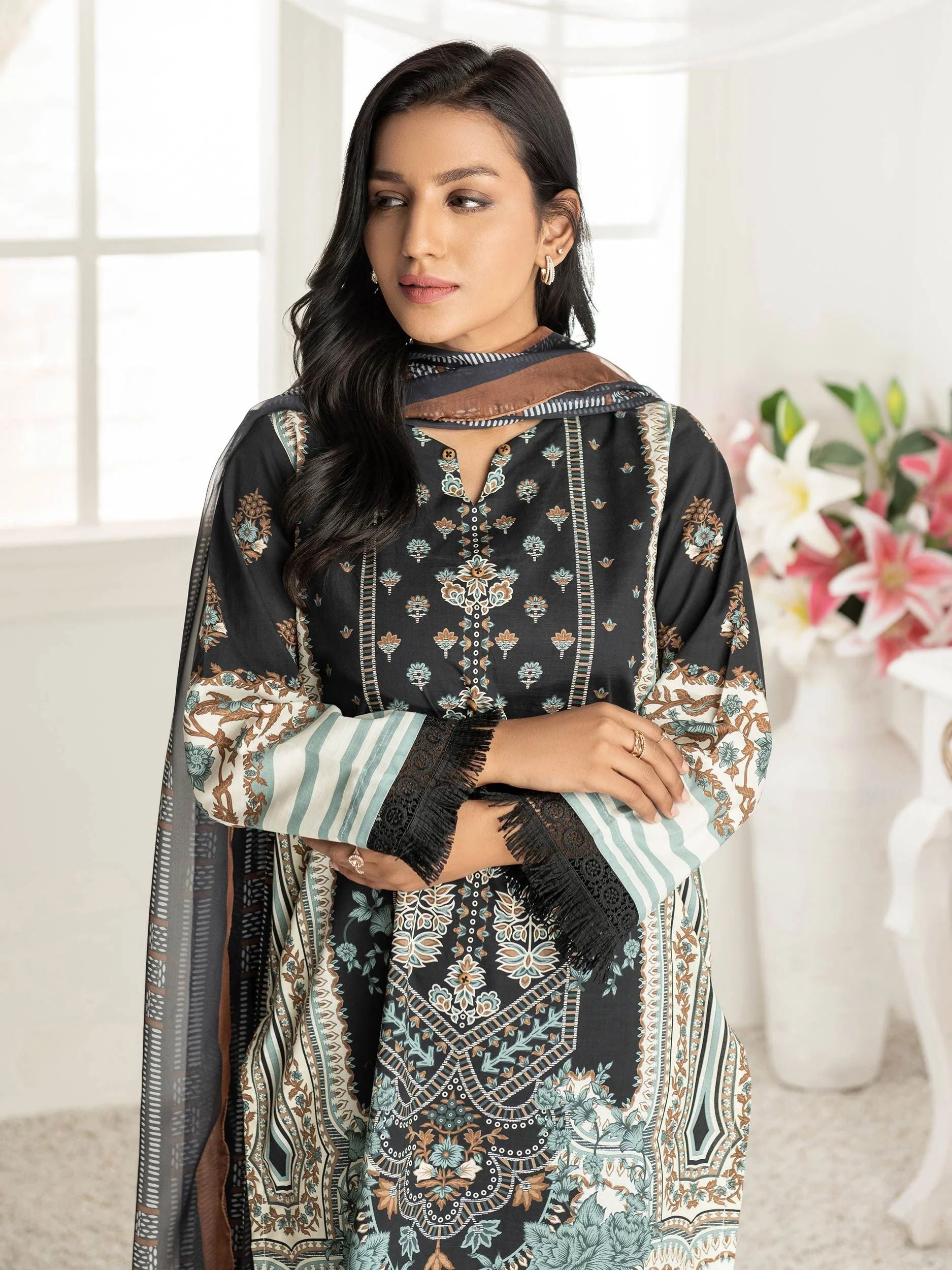 3pc Ready to Wear Dress by Limelight  U2800-Black