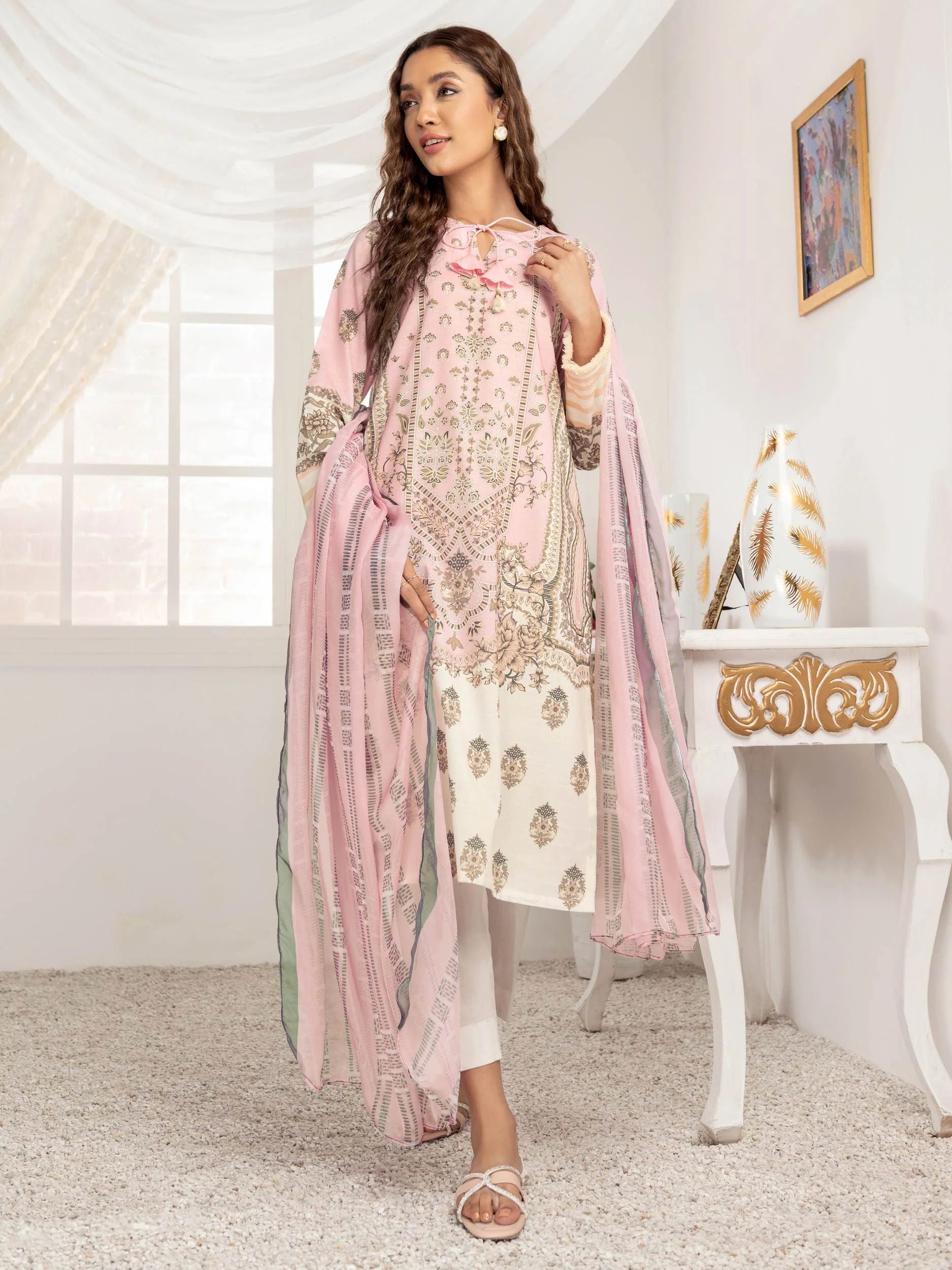 3pc Ready to Wear Dress by Limelight  U2800-Pink