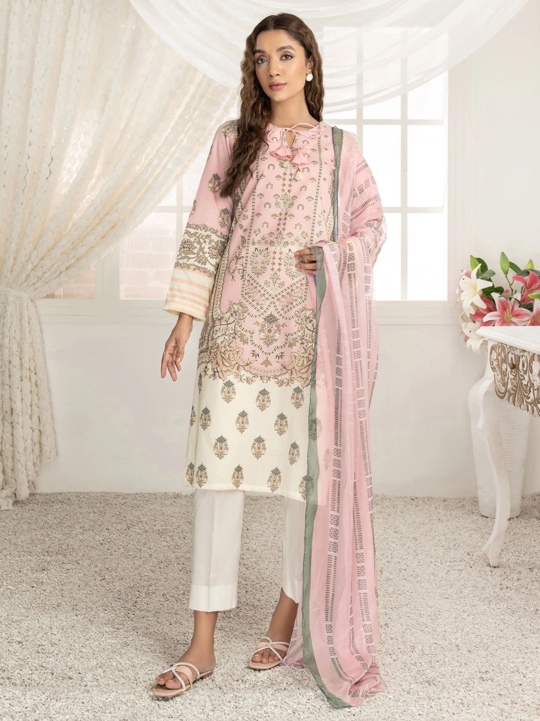 3pc Ready to Wear Dress by Limelight  U2800-Pink