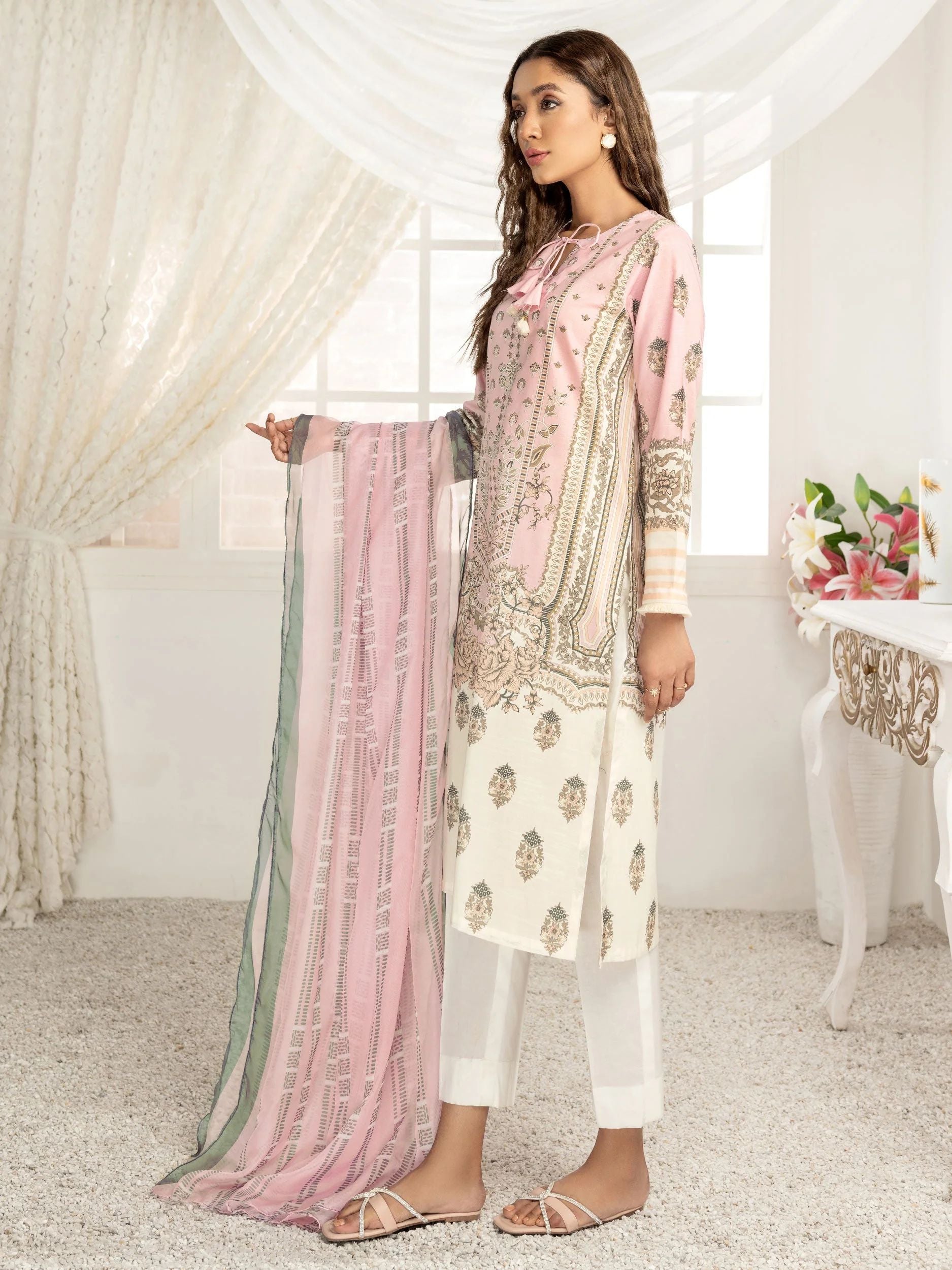 3pc Ready to Wear Dress by Limelight  U2800-Pink