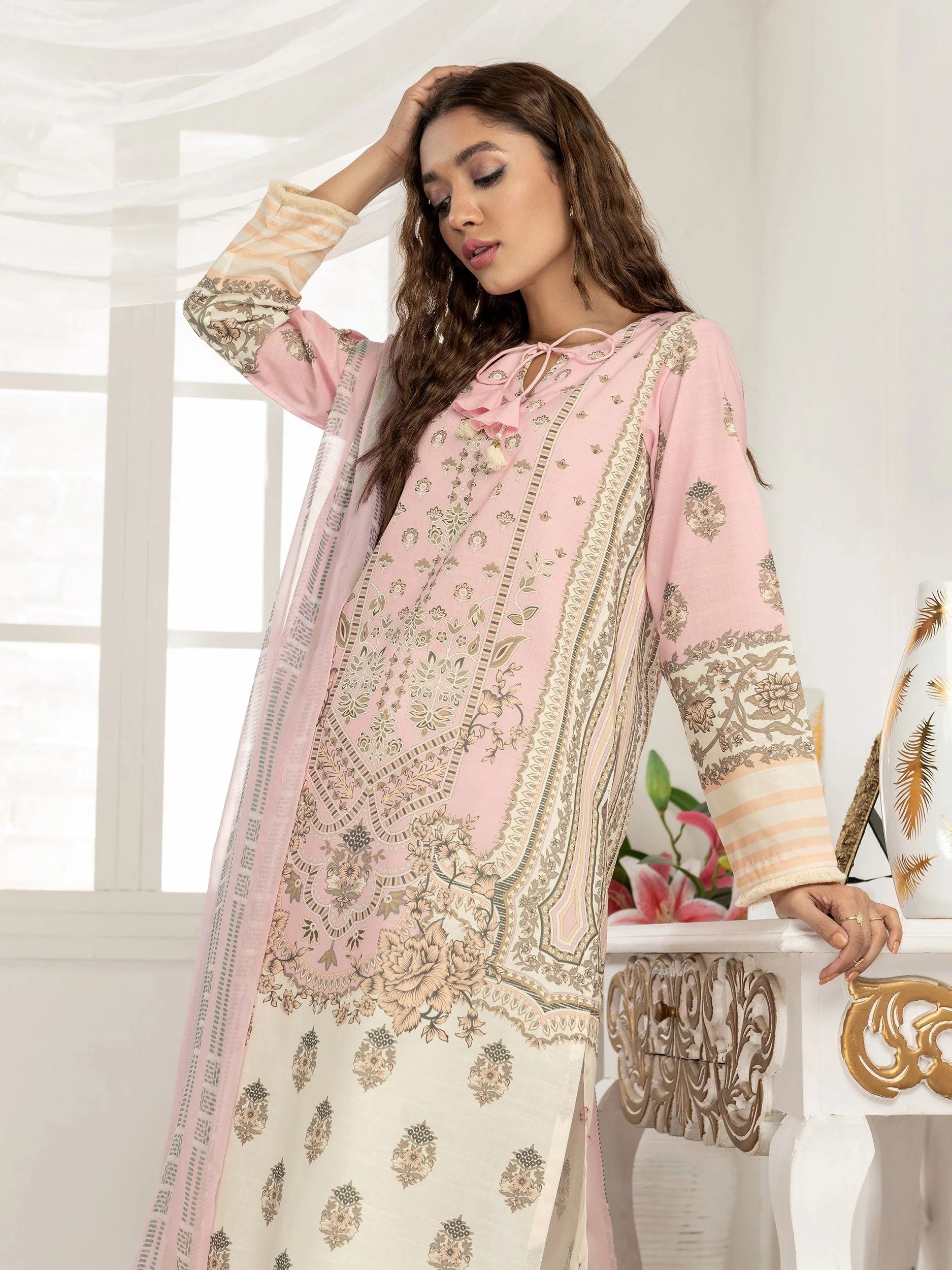 3pc Ready to Wear Dress by Limelight  U2800-Pink