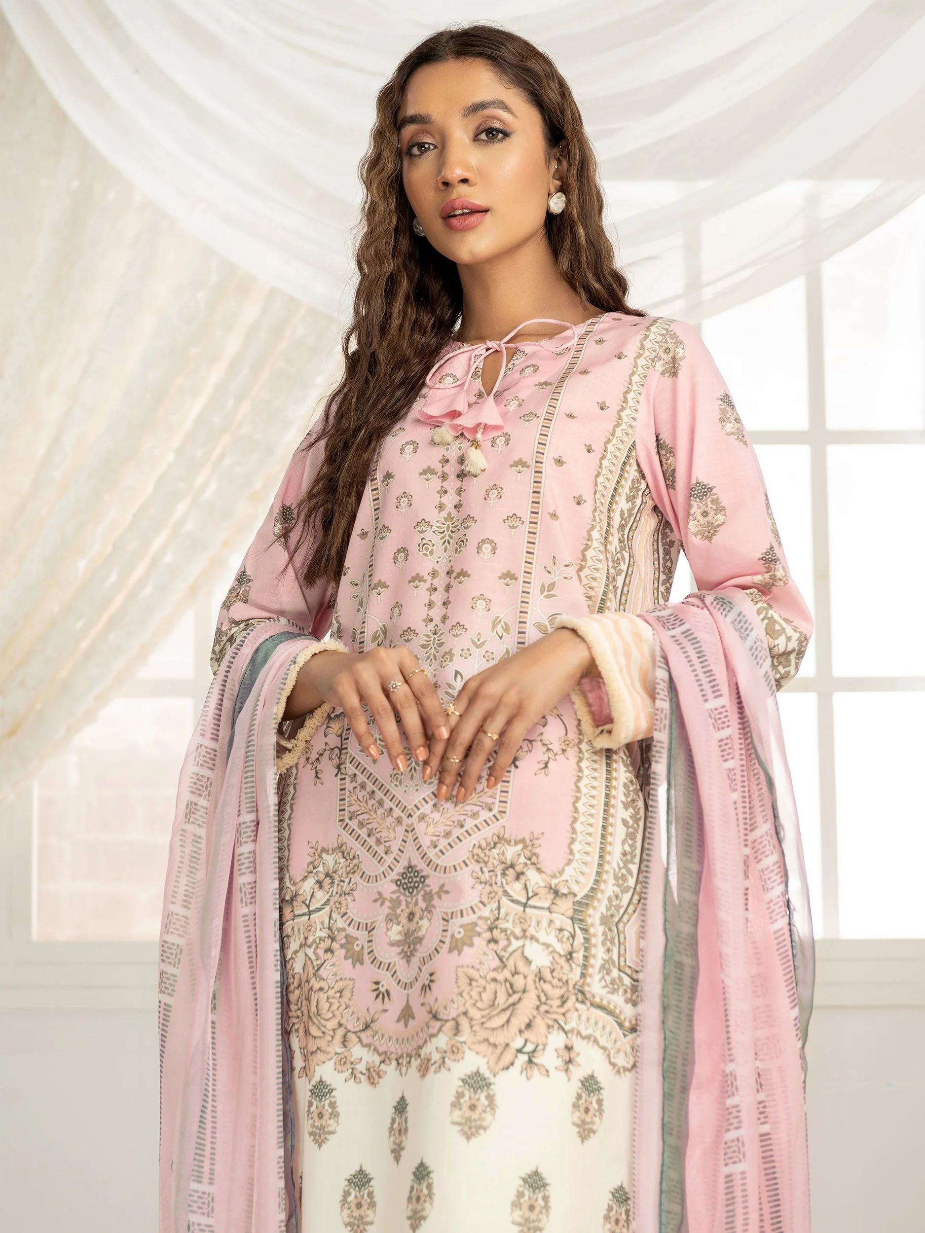 3pc Ready to Wear Dress by Limelight  U2800-Pink