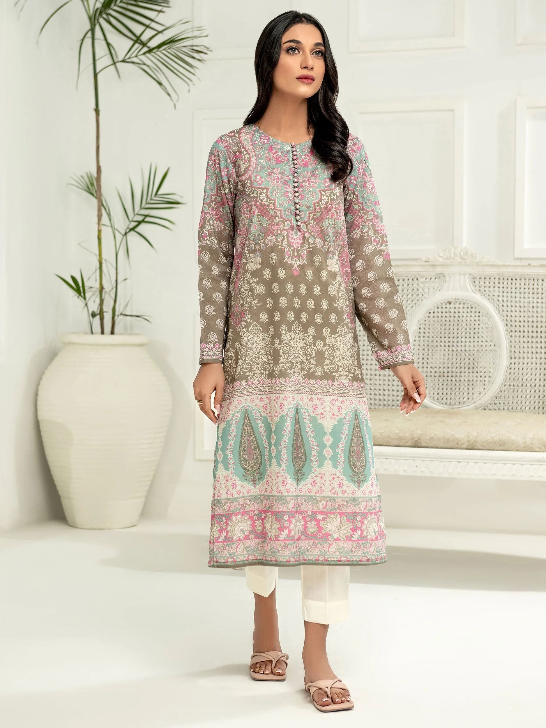 2pc Ready to Wear Dress by Limelight U2879-Grey
