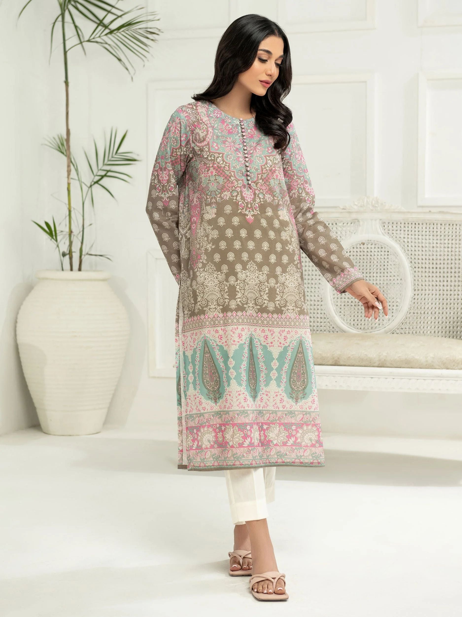 2pc Ready to Wear Dress by Limelight U2879-Grey