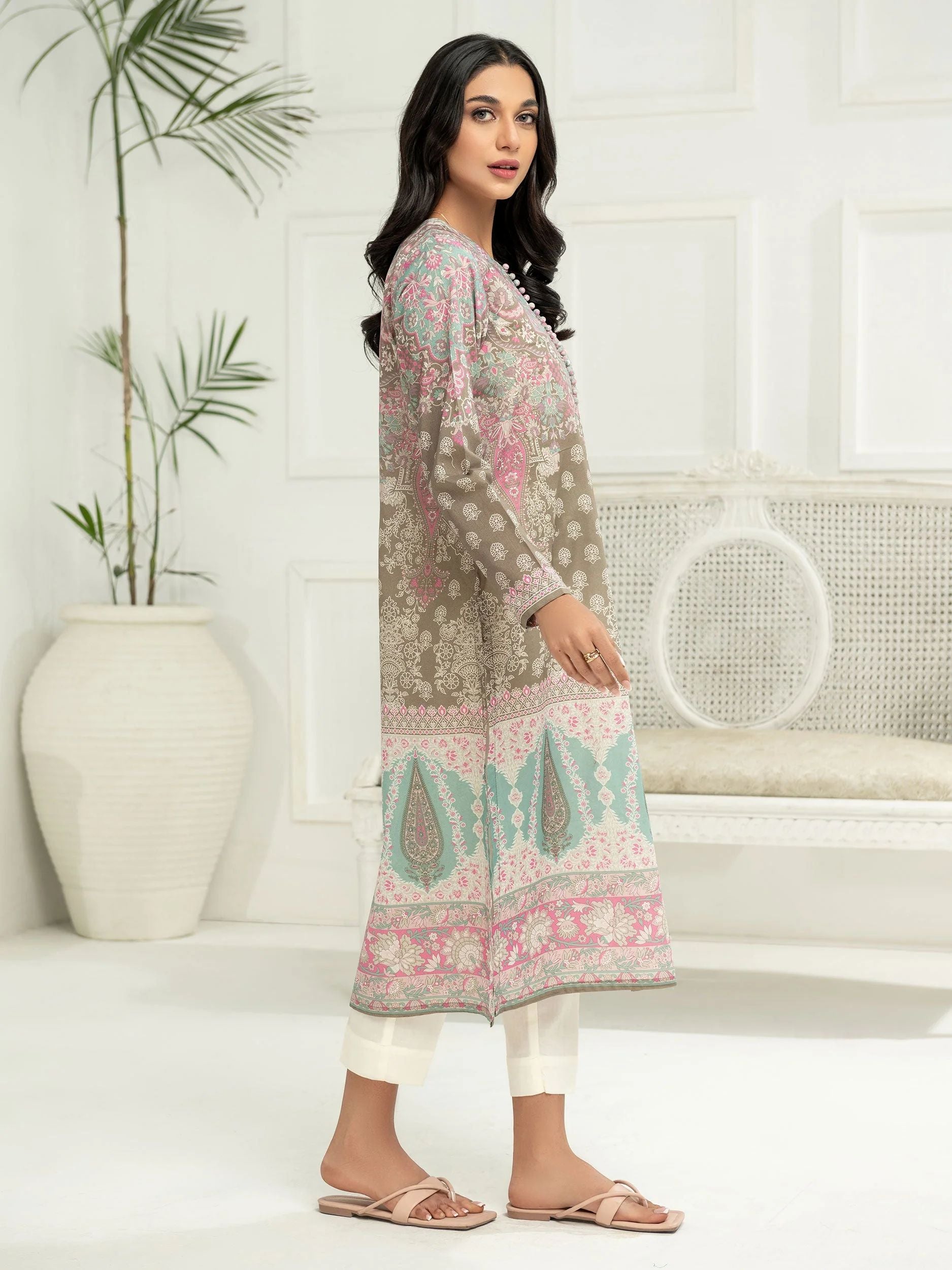 2pc Ready to Wear Dress by Limelight U2879-Grey