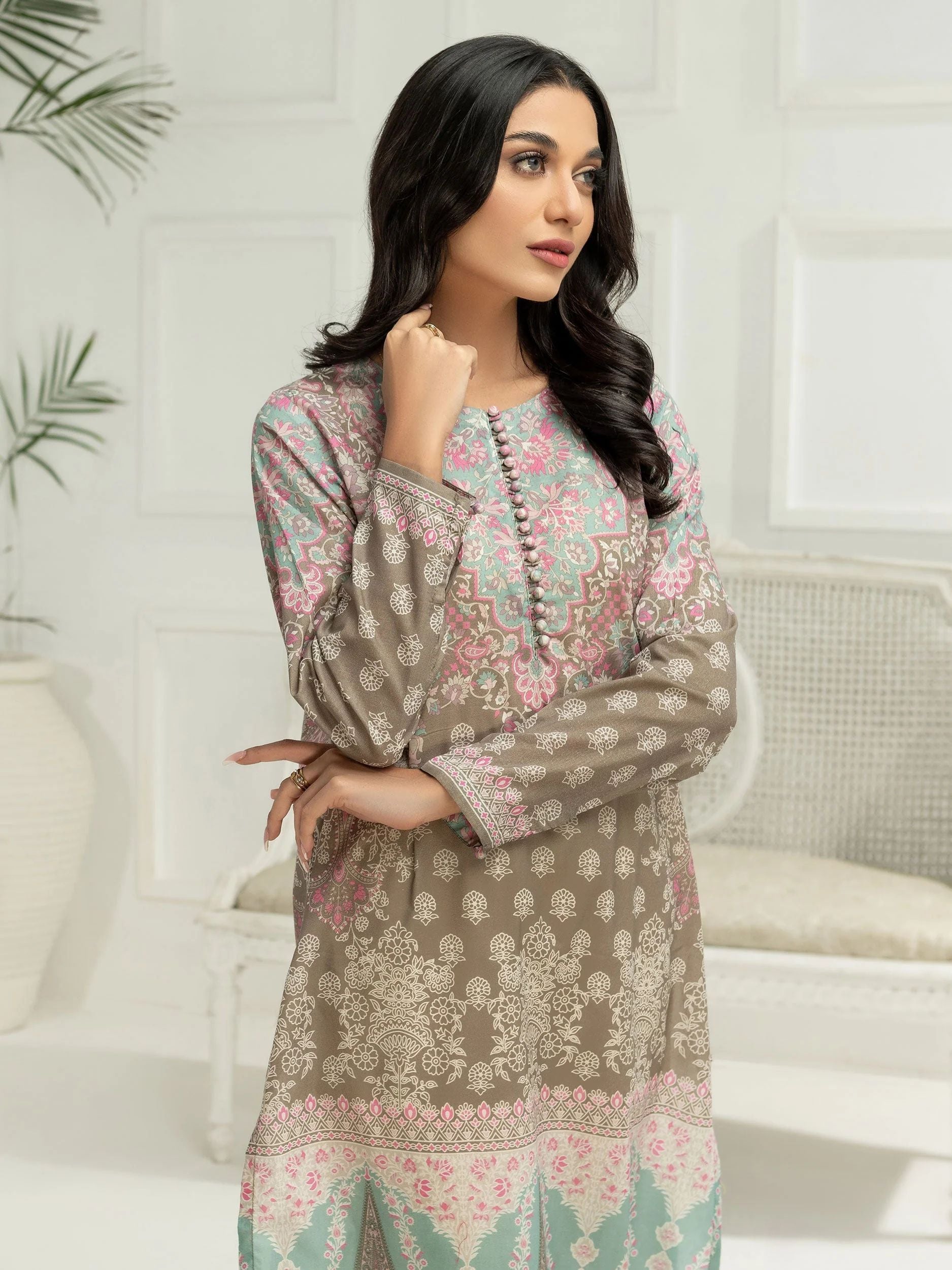 2pc Ready to Wear Dress by Limelight U2879-Grey