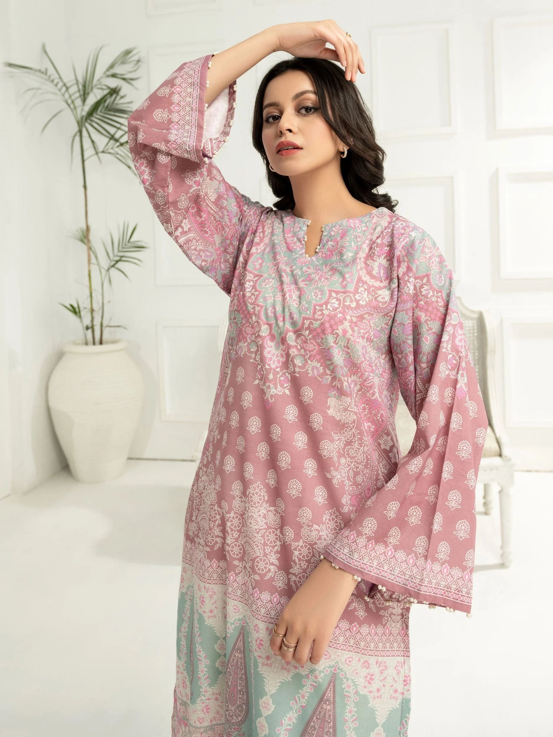2pc Ready to Wear Dress by Limelight U2879-Tea Pink