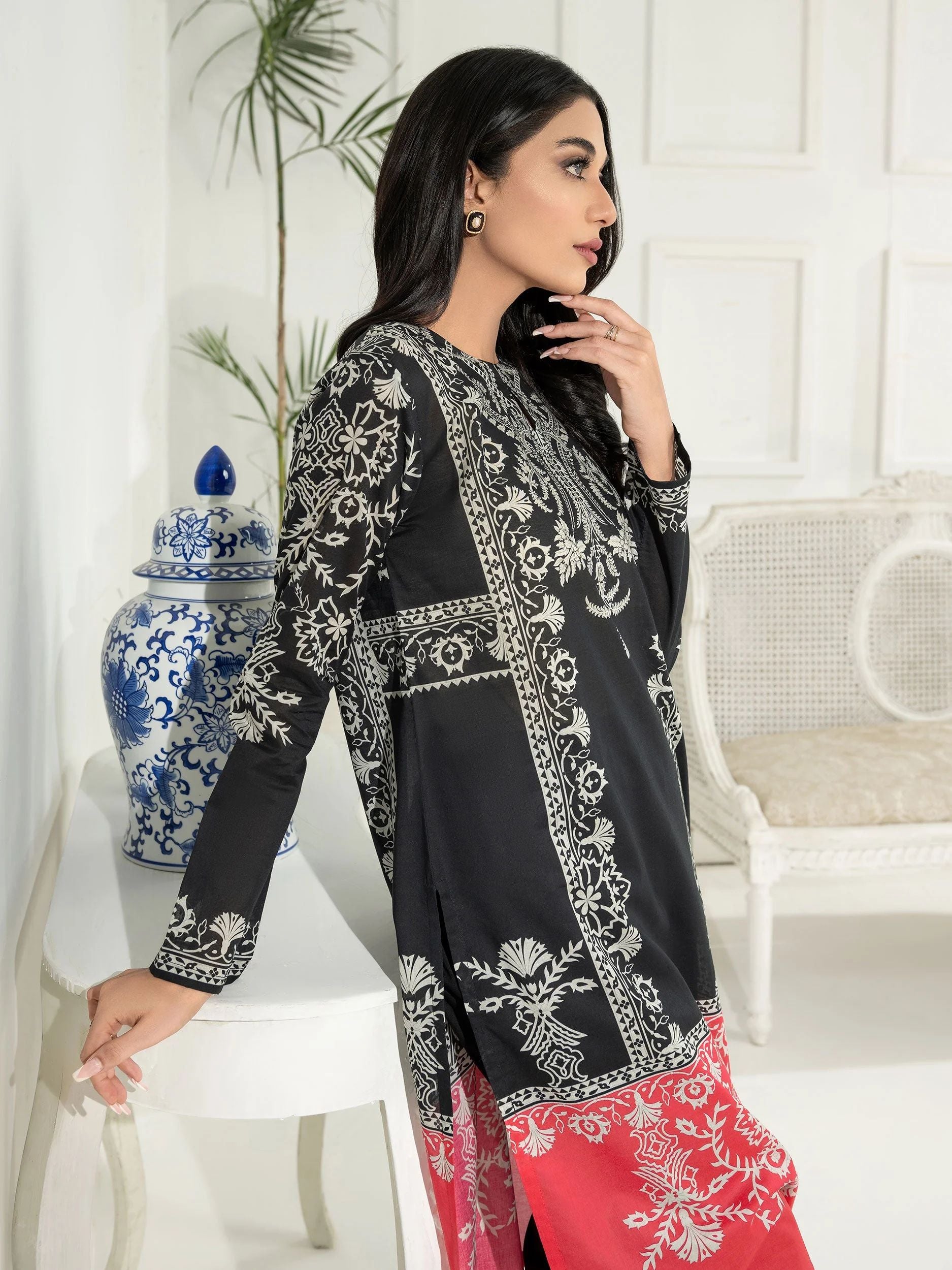 2pc Ready to Wear Dress by Limelight U2882-Black