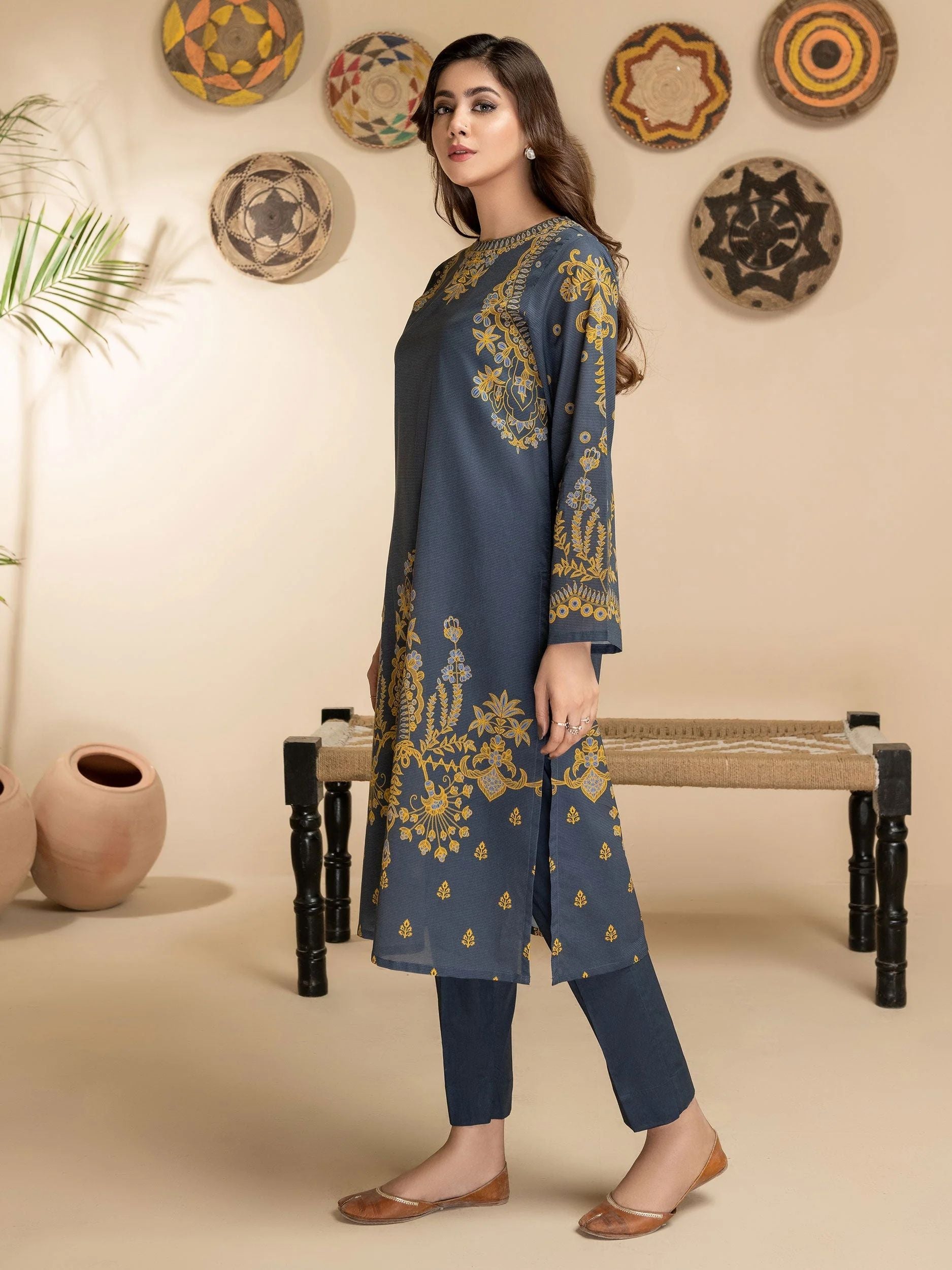 2pc Ready to Wear Dress by Limelight U2884-Blue