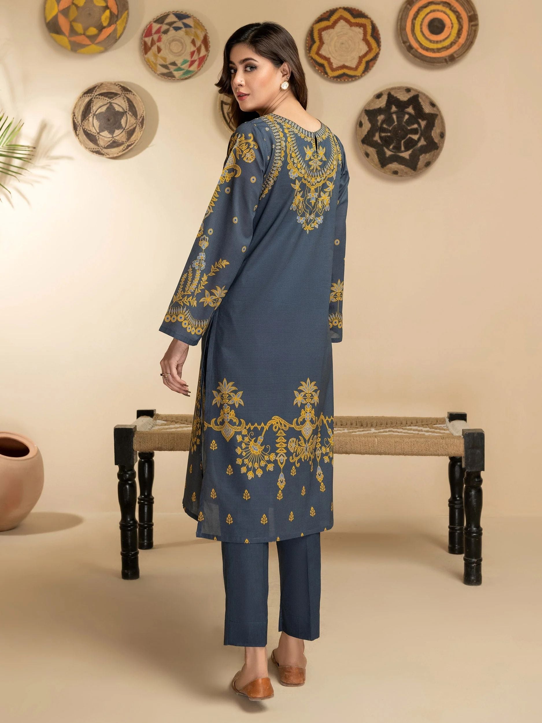2pc Ready to Wear Dress by Limelight U2884-Blue