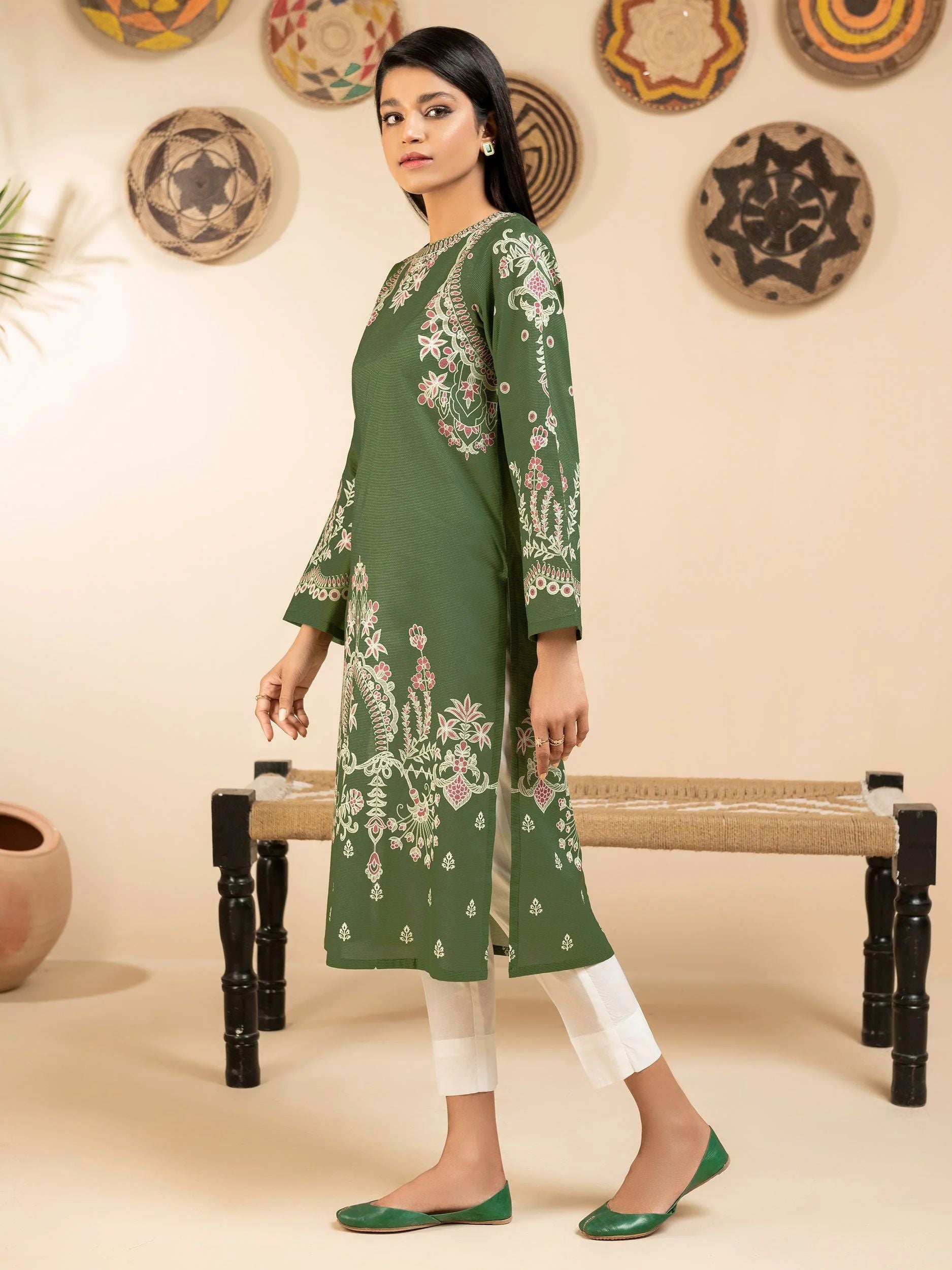 2pc Ready to Wear Dress by Limelight U2884-Green