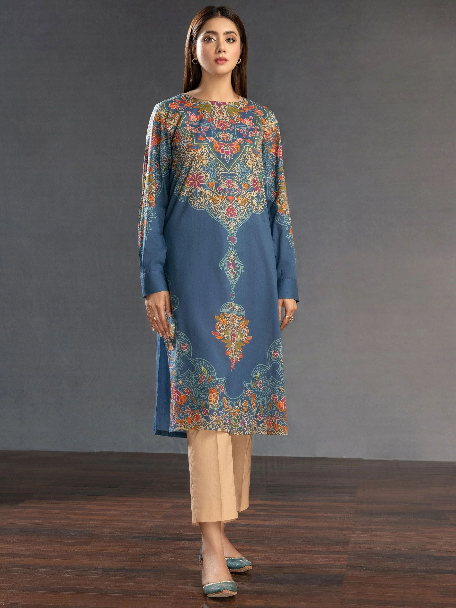 2pc Ready to Wear Dress by Limelight U2885-Blue
