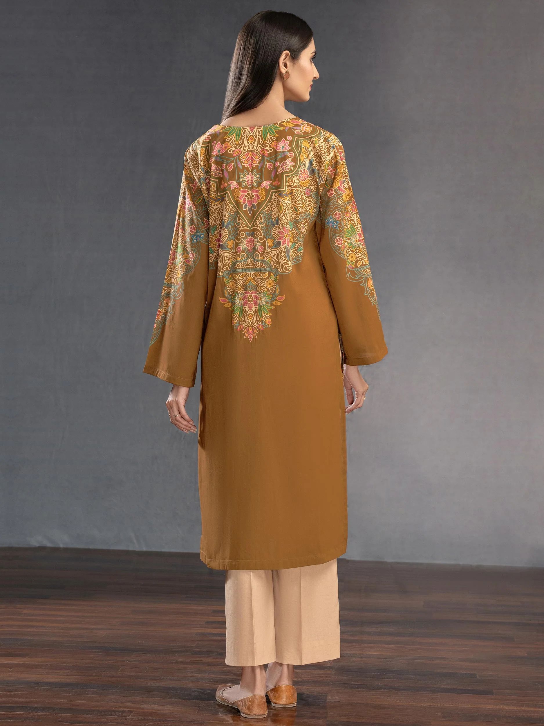 2pc Ready to Wear Dress by Limelight U2885-Brown