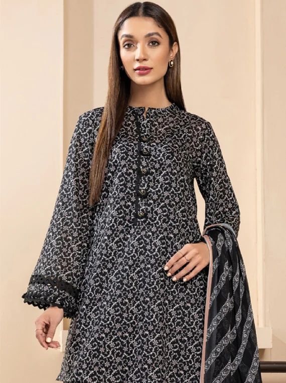 2pc Ready to Wear Shirt by Limelight U2894-Black