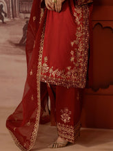 CCM3 Mohagni Chanda Raw Silk Embroidered Farshi Shalwar Suit