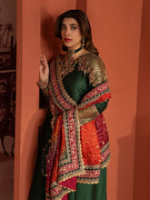 CCM4 Mohagni Chanda Raw Silk Embroidered Panel Frock Suit