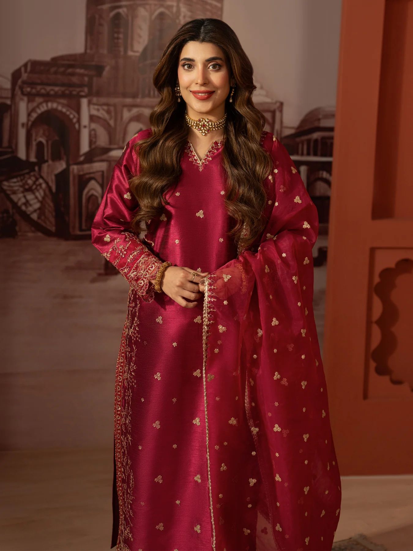 CCM5 Mohagni Chanda Raw Silk Embroidered Suit