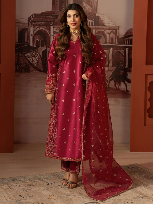 CCM5 Mohagni Chanda Raw Silk Embroidered Suit