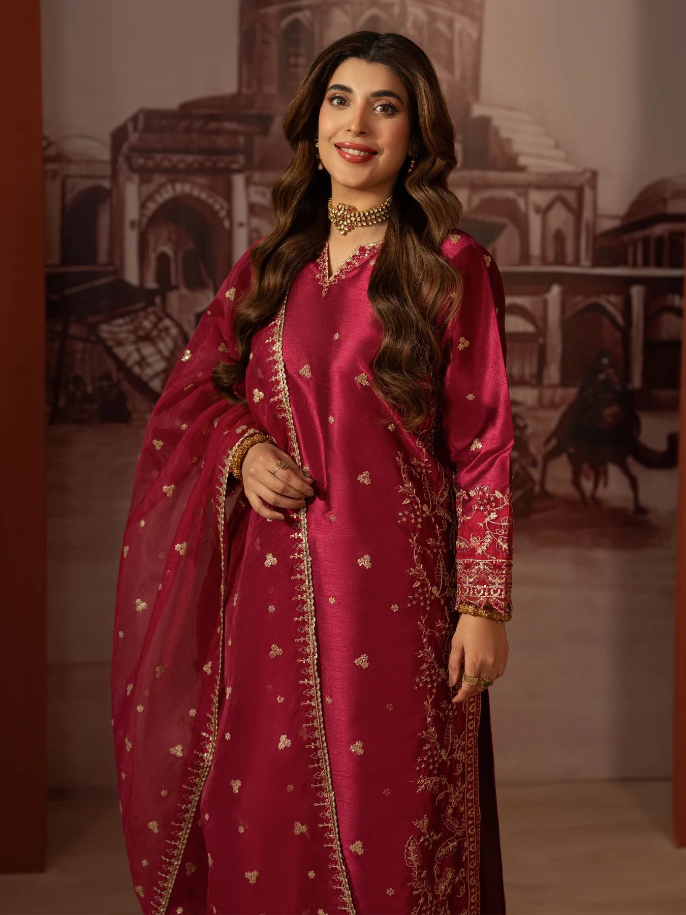 CCM5 Mohagni Chanda Raw Silk Embroidered Suit