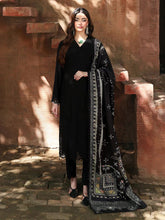 Resham by Mona – Black Chikankari Dhanak 3pc Winter Suit WMA1