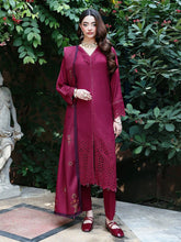 Resham by Mona – Chikankari Dhanak 3pc Winter Suit WMA2