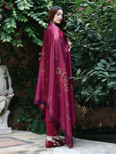 Resham by Mona – Chikankari Dhanak 3pc Winter Suit WMA2