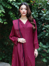 Resham by Mona – Chikankari Dhanak 3pc Winter Suit WMA2