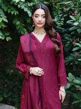 Resham by Mona – Chikankari Dhanak 3pc Winter Suit WMA2