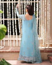 Wafa 3pc Embroidered Chiffon Maxi with Net Dupatta & Lehenga – Ready to Wear