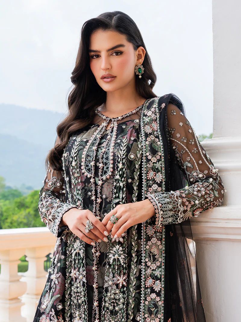 Mona 3pc Handworked Net Suit with Sharara – Meher1