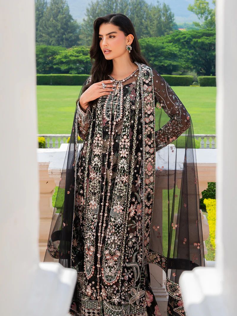 Mona 3pc Handworked Net Suit with Sharara – Meher1