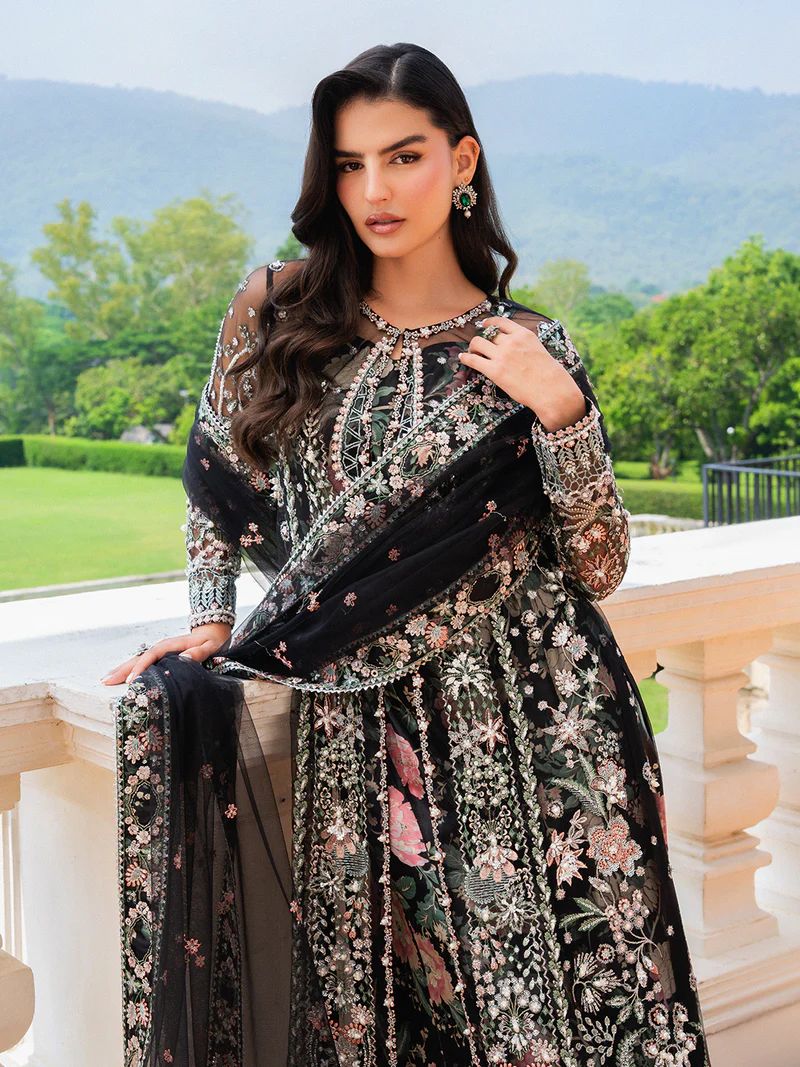 Mona 3pc Handworked Net Suit with Sharara – Meher1